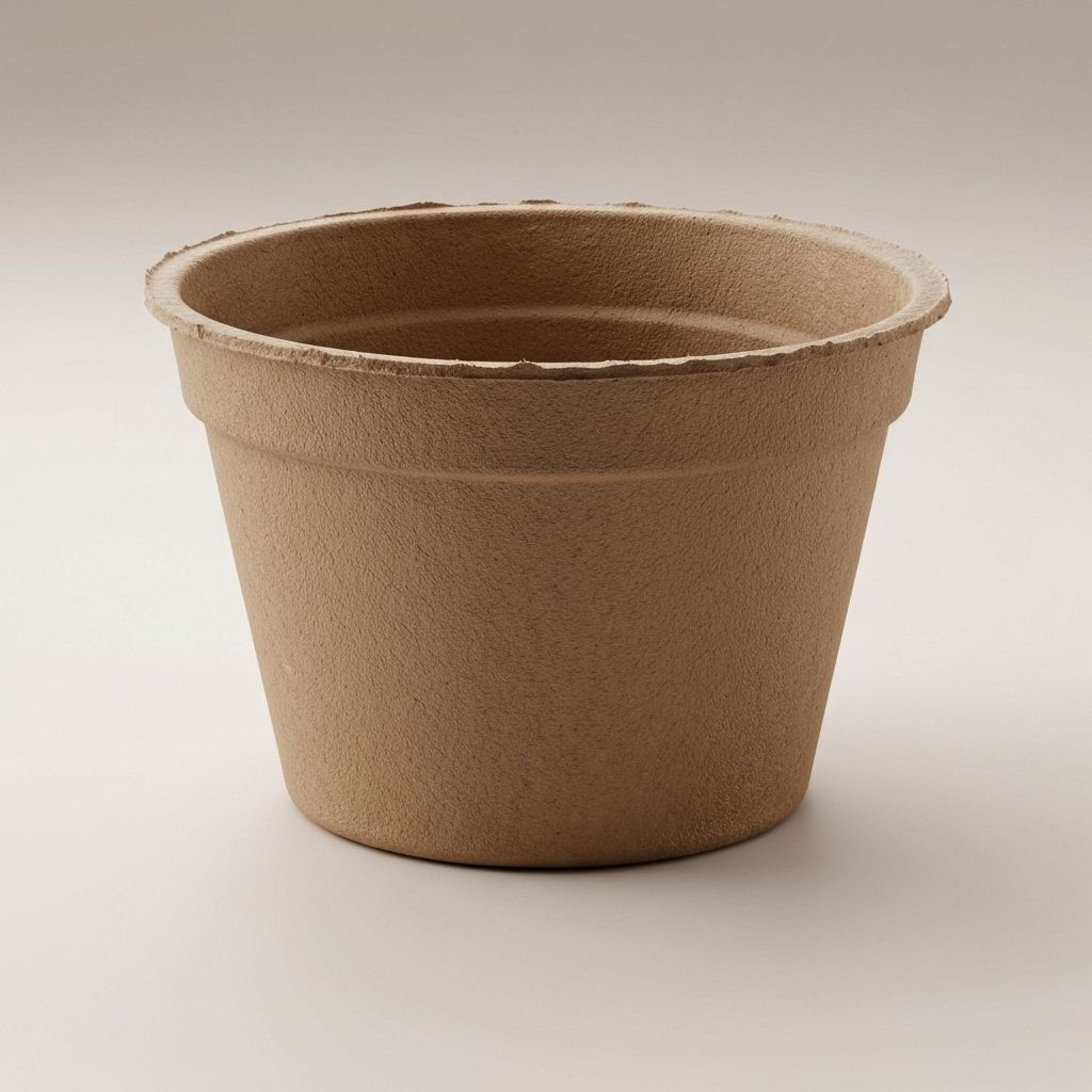 8W – Chậu cây cảnh cỡ vừa - chậu cây tự phân hủy từ lõi bắp